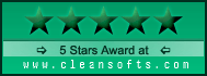 5 Stars Awarded on CleanSoft.com