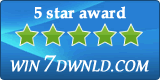 5 Stars Awarded on WIN7DWNLD.COM